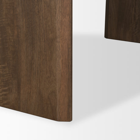 Isla Oval Dining Table w/Dark Brown Wood Top & Arched Legs from Mercana - Luna Furniture