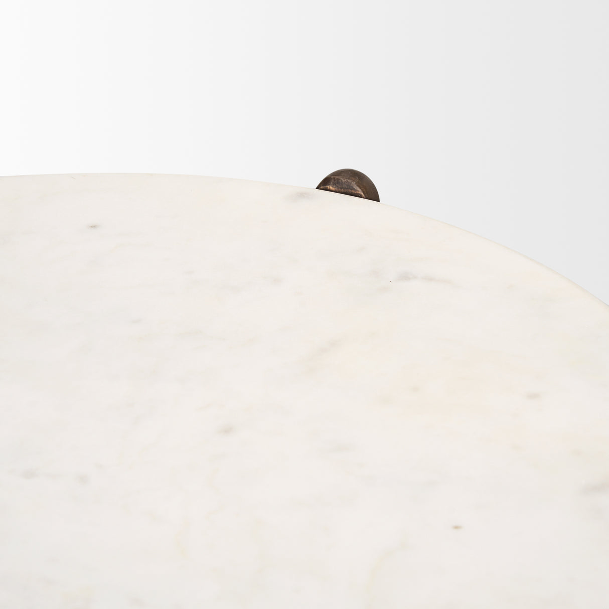 Rumer Dark Brown Wood w/ White Marble Side Table from Mercana - Luna Furniture