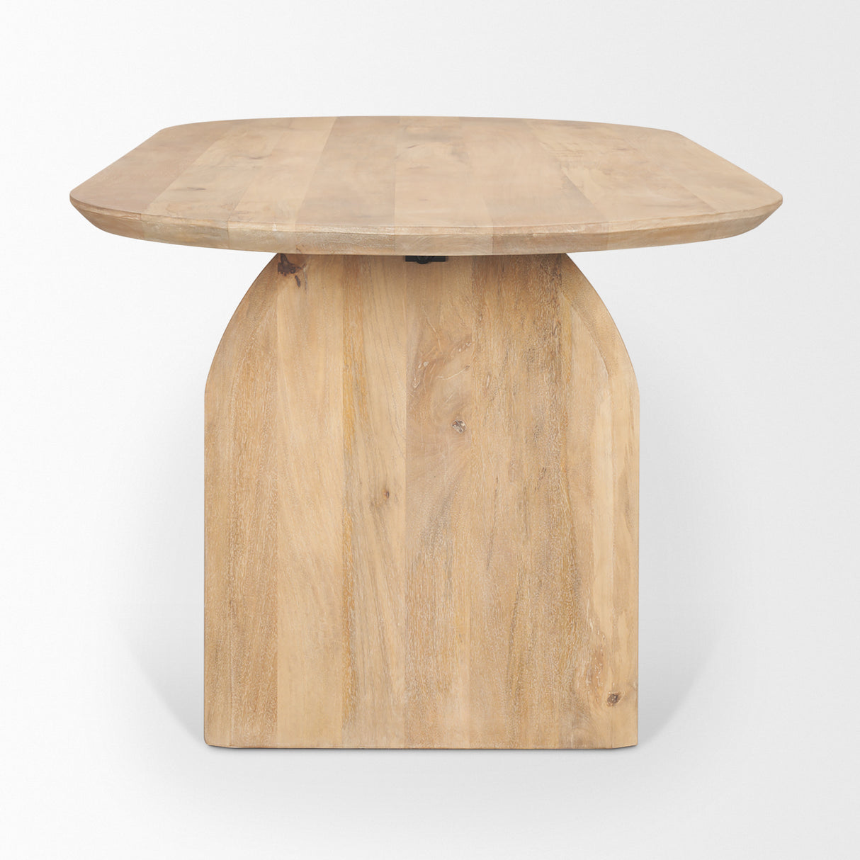 Isla Oval Dining Table w/Light Brown Wood Top & Arched Legs from Mercana - Luna Furniture