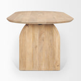 Isla Oval Dining Table w/Light Brown Wood Top & Arched Legs from Mercana - Luna Furniture