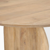 Isla Oval Dining Table w/Light Brown Wood Top & Arched Legs from Mercana - Luna Furniture