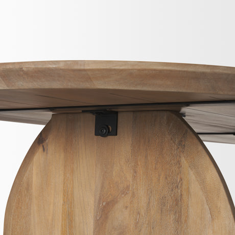 Isla Oval Dining Table w/Light Brown Wood Top & Arched Legs from Mercana - Luna Furniture