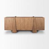 Eula Medium Brown Wood 4-Door Sideboard from Mercana - Luna Furniture