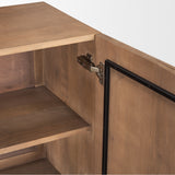 Eula Medium Brown Wood 4-Door Sideboard from Mercana - Luna Furniture