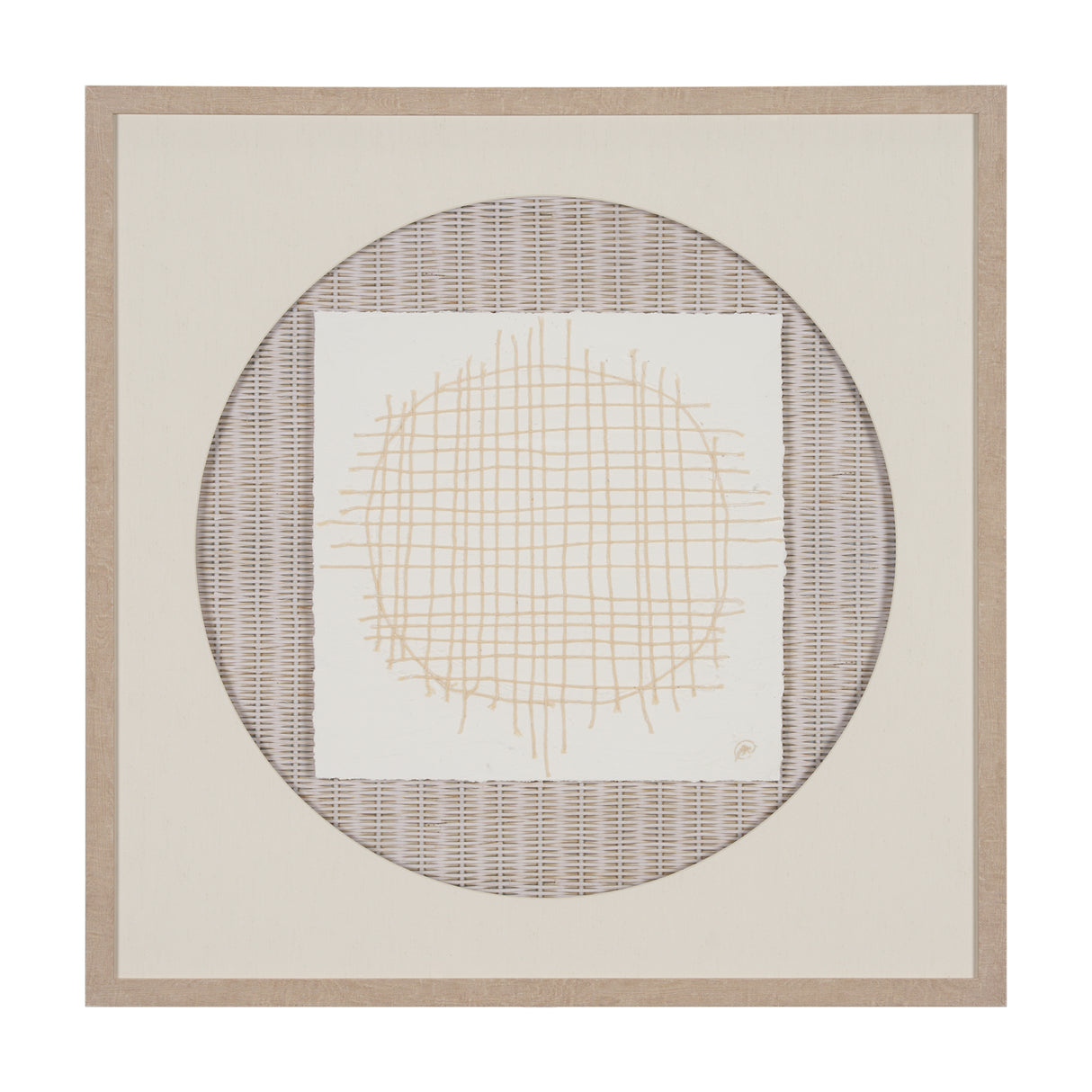 String Net I by Studio M a handmade Original Framed 3D Textured Artwork under Glass from Mercana - Luna Furniture