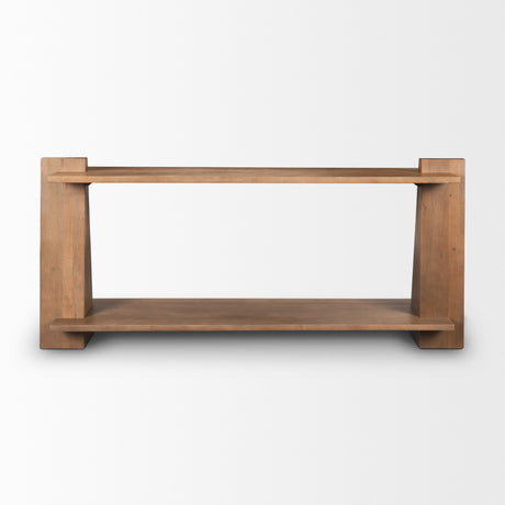 Eula Medium Brown Wood Console Table from Mercana - Luna Furniture