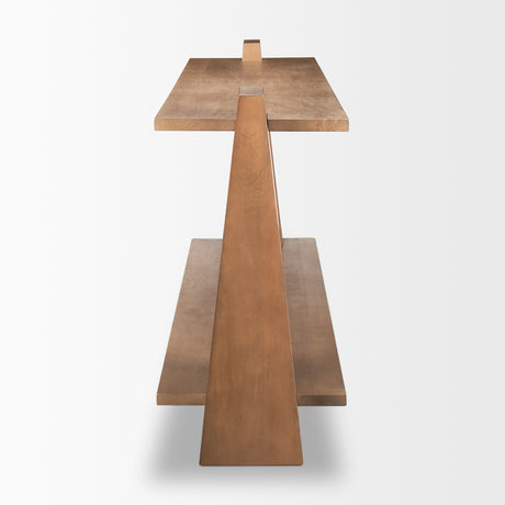 Eula Medium Brown Wood Console Table from Mercana - Luna Furniture