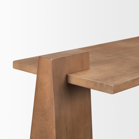 Eula Medium Brown Wood Console Table from Mercana - Luna Furniture