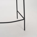 Carolyn Counter Stool w/ Oatmeal Fabric & Matte Black Metal from Mercana - Luna Furniture
