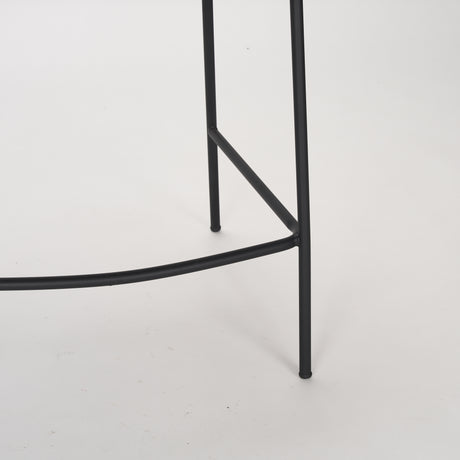 Carolyn Counter Stool w/ Oatmeal Fabric & Matte Black Metal from Mercana - Luna Furniture