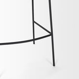 Carolyn Bar Stool w/ Oatmeal Fabric & Matte Black Metal from Mercana - Luna Furniture