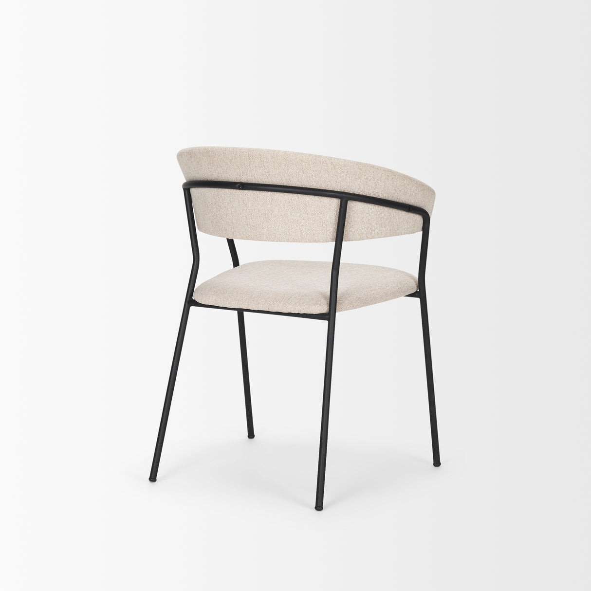 Carolyn Dining Chair w/ Oatmeal Fabric & Matte Black Metal, Set of 2 from Mercana - Luna Furniture
