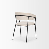 Carolyn Dining Chair w/ Oatmeal Fabric & Matte Black Metal, Set of 2 from Mercana - Luna Furniture