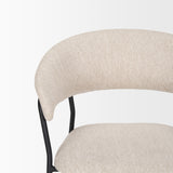 Carolyn Dining Chair w/ Oatmeal Fabric & Matte Black Metal, Set of 2 from Mercana - Luna Furniture