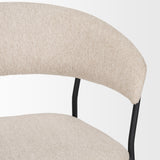 Carolyn Dining Chair w/ Oatmeal Fabric & Matte Black Metal, Set of 2 from Mercana - Luna Furniture