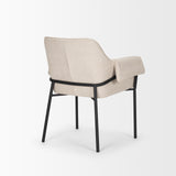 Brently Dining Chair w/ Oatmeal Fabric & Matte Black Metal Legs, Set of 2 from Mercana - Luna Furniture