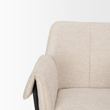 Brently Dining Chair w/ Oatmeal Fabric & Matte Black Metal Legs, Set of 2 from Mercana - Luna Furniture