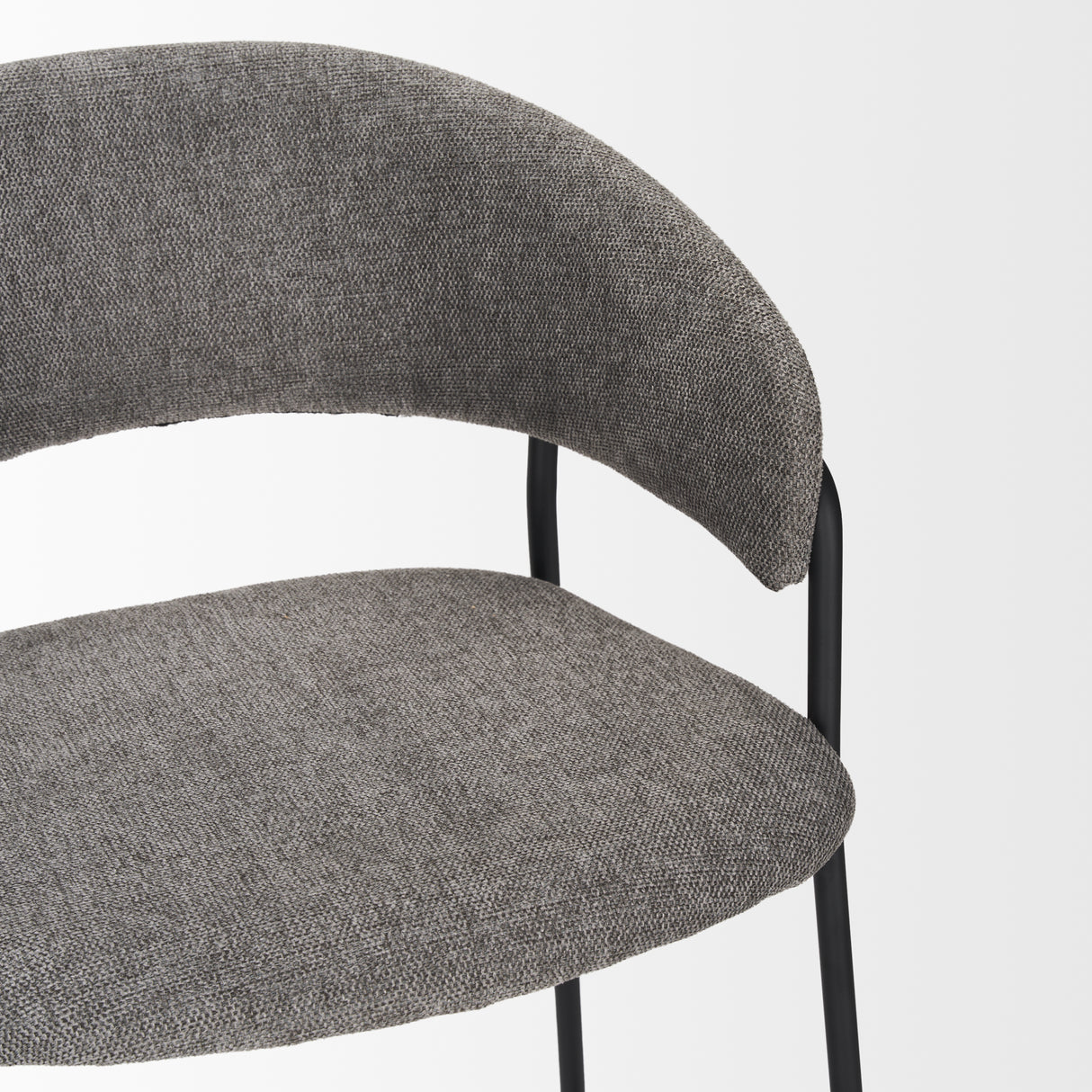 Carolyn Counter Stool w/ Gray Fabric & Matte Black Metal from Mercana - Luna Furniture