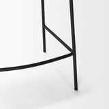 Carolyn Counter Stool w/ Gray Fabric & Matte Black Metal from Mercana - Luna Furniture