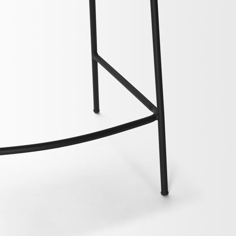 Carolyn Counter Stool w/ Gray Fabric & Matte Black Metal from Mercana - Luna Furniture