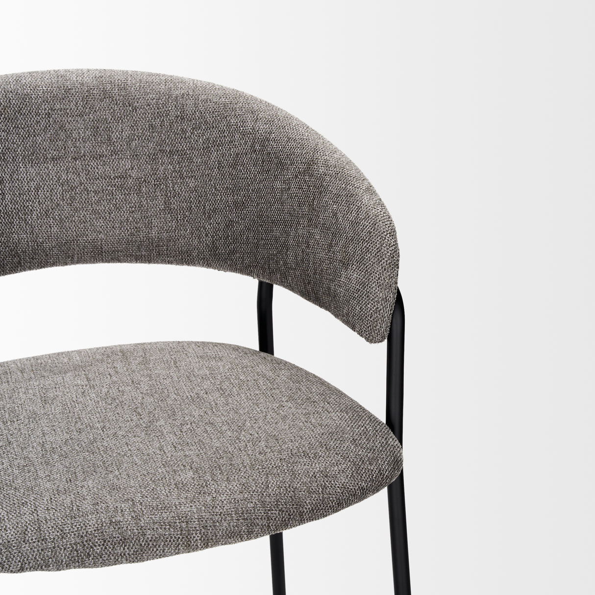 Carolyn Bar Stool w/ Gray Fabric & Matte Black Metal from Mercana - Luna Furniture