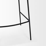 Carolyn Bar Stool w/ Gray Fabric & Matte Black Metal from Mercana - Luna Furniture