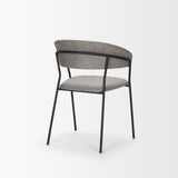 Carolyn Dining Chair w/ Gray Fabric & Matte Black Metal, Set of 2 from Mercana - Luna Furniture