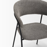 Carolyn Dining Chair w/ Gray Fabric & Matte Black Metal, Set of 2 from Mercana - Luna Furniture