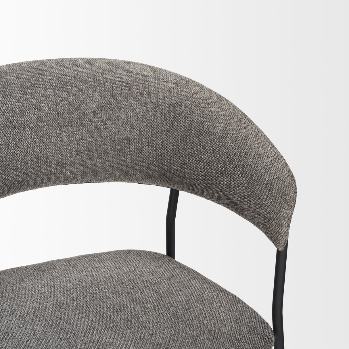Carolyn Dining Chair w/ Gray Fabric & Matte Black Metal, Set of 2 from Mercana - Luna Furniture