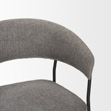 Carolyn Dining Chair w/ Gray Fabric & Matte Black Metal, Set of 2 from Mercana - Luna Furniture