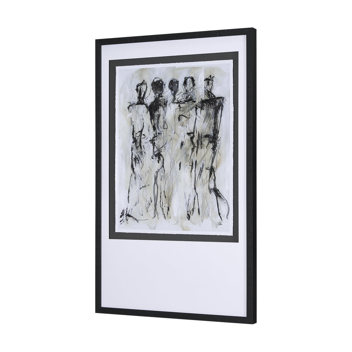 Gathering I by Mercana Studio a Hand Embellished Textured Framed Art Print Matted under Glass from Mercana - Luna Furniture
