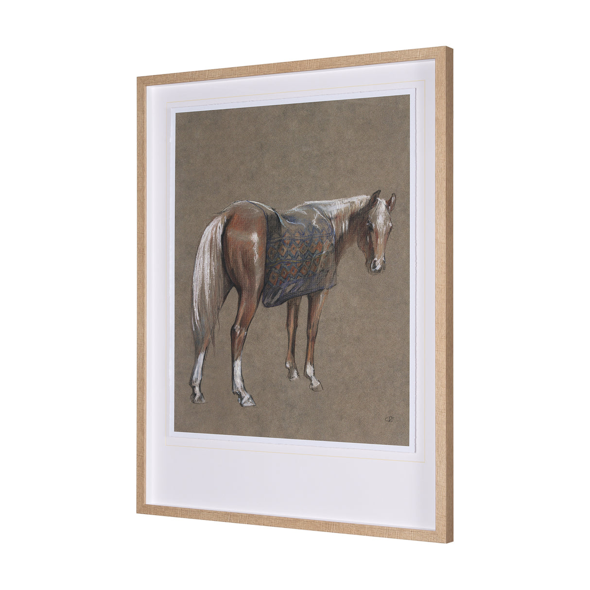 Palomino Blanket by Mercana Studio a Hand Embellished Textured Framed Art Print from Mercana - Luna Furniture