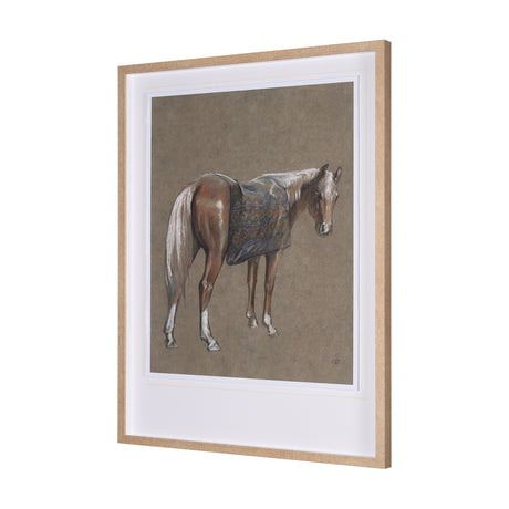 Palomino Blanket by Mercana Studio a Hand Embellished Textured Framed Art Print from Mercana - Luna Furniture