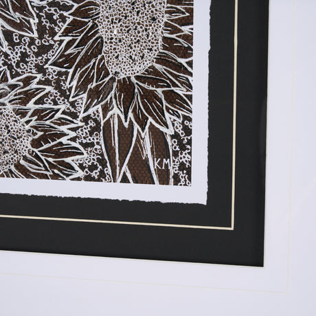 Sunflower Fest I by Mercana Studio a Hand Embellished Textured Framed Art Print Matted under Glass from Mercana - Luna Furniture