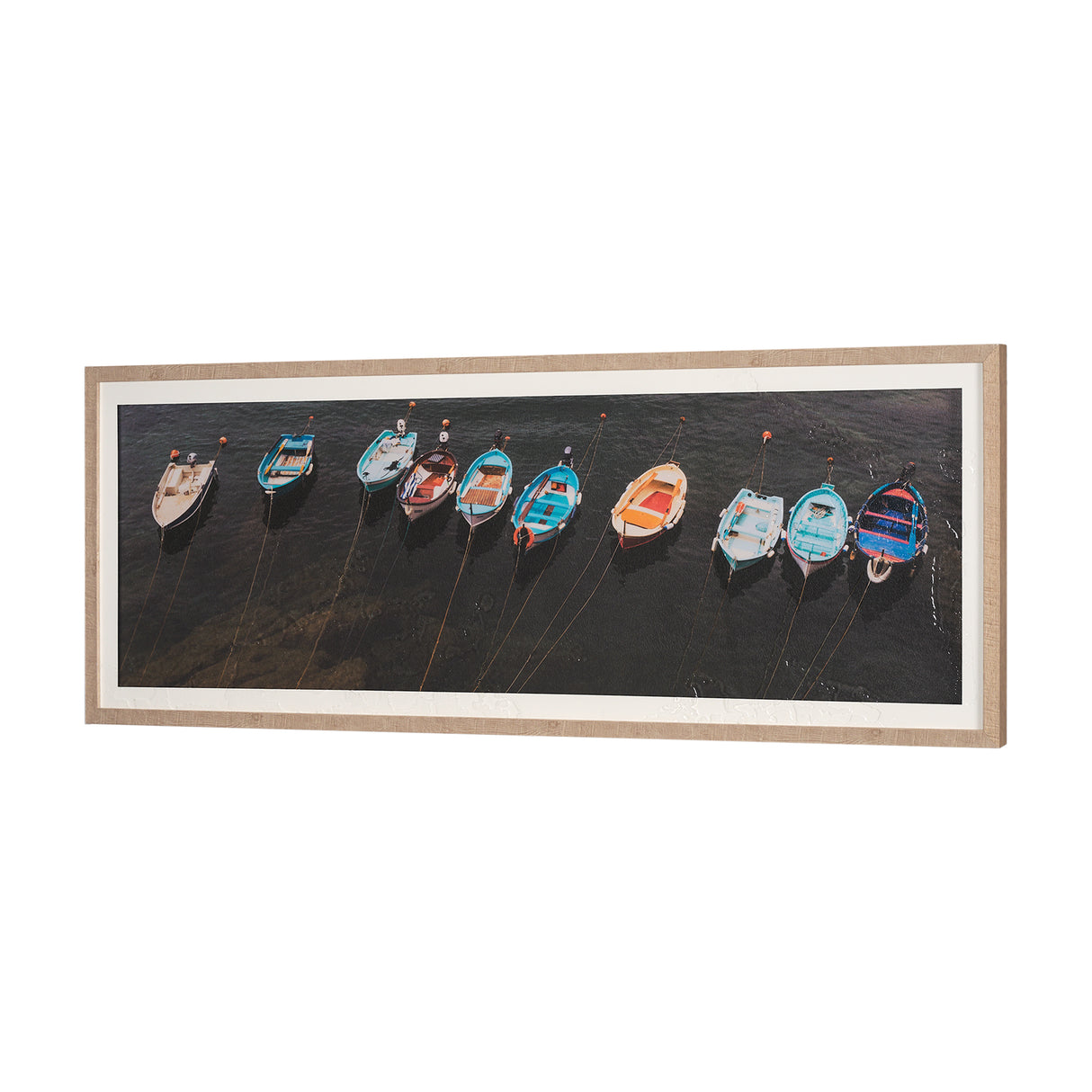 Neatly Moored by Mercana Studio a Hand Embellished Textured Framed Photo Art Print Matted under Glas from Mercana - Luna Furniture