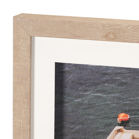 Neatly Moored by Mercana Studio a Hand Embellished Textured Framed Photo Art Print Matted under Glas from Mercana - Luna Furniture