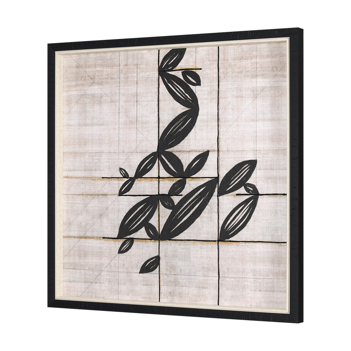 Papyrus Foliage I by Mercana Studio a Hand Embellished Textured Framed Art Print from Mercana - Luna Furniture