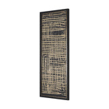 Woven Lines II Tan by Mercana Studio a Hand Embellished Textured Framed Art Print from Mercana - Luna Furniture