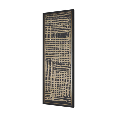 Woven Lines II Tan by Mercana Studio a Hand Embellished Textured Framed Art Print from Mercana - Luna Furniture