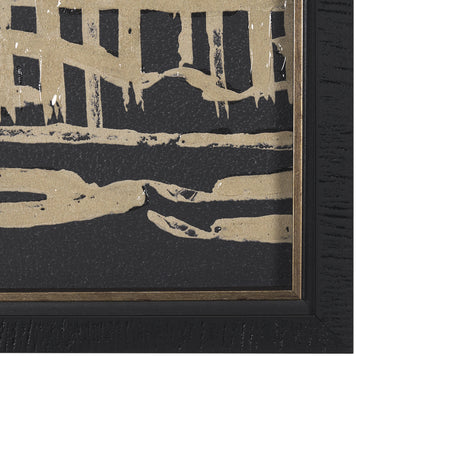 Woven Lines II Tan by Mercana Studio a Hand Embellished Textured Framed Art Print from Mercana - Luna Furniture