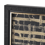 Woven Lines II Tan by Mercana Studio a Hand Embellished Textured Framed Art Print from Mercana - Luna Furniture