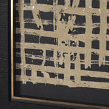Woven Lines II Tan by Mercana Studio a Hand Embellished Textured Framed Art Print from Mercana - Luna Furniture