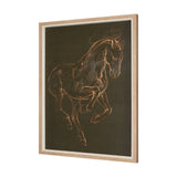 Horse III Olive by Mercana Studio a Hand Embellished Textured Framed Art Print from Mercana - Luna Furniture