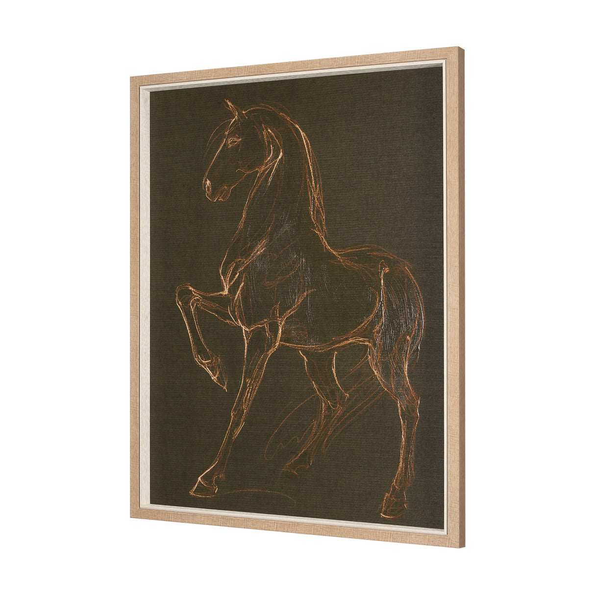 Horse IV Olive by Mercana Studio a Hand Embellished Textured Framed Art Print from Mercana - Luna Furniture