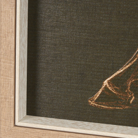 Horse IV Olive by Mercana Studio a Hand Embellished Textured Framed Art Print from Mercana - Luna Furniture