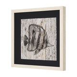 Wood Grain Fish I by Mercana Studio a Hand Embellished Textured Framed Art Print Matted under Glass from Mercana - Luna Furniture