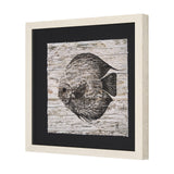Wood Grain Fish II by Mercana Studio a Hand Embellished Textured Framed Art Print Matted under Glass from Mercana - Luna Furniture