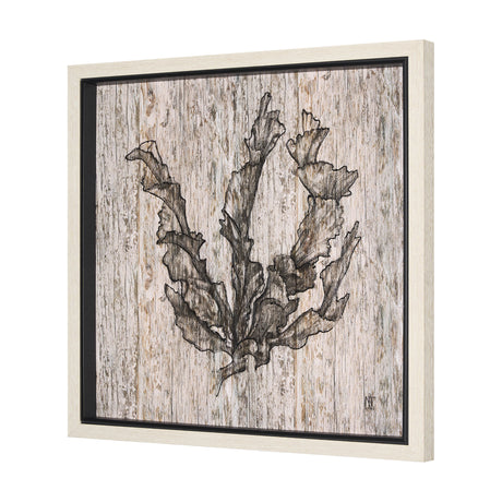 Wood Grain Sea Plant I by Mercana Studio a Hand Embellished Textured Framed Art Print from Mercana - Luna Furniture
