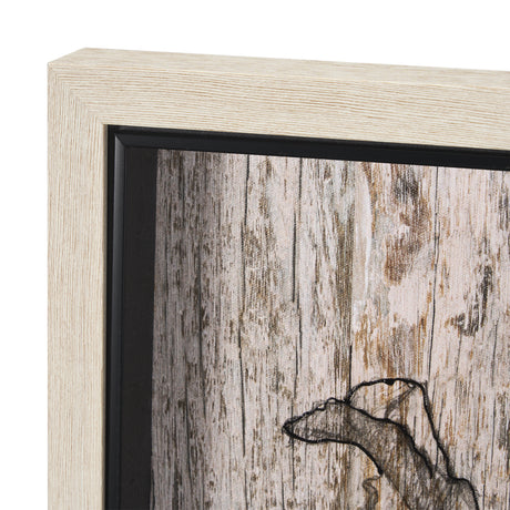 Wood Grain Sea Plant I by Mercana Studio a Hand Embellished Textured Framed Art Print from Mercana - Luna Furniture