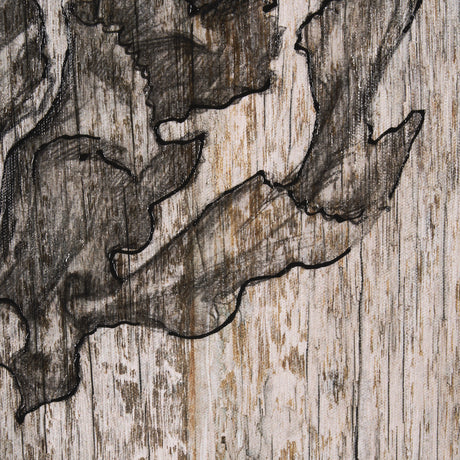 Wood Grain Sea Plant I by Mercana Studio a Hand Embellished Textured Framed Art Print from Mercana - Luna Furniture